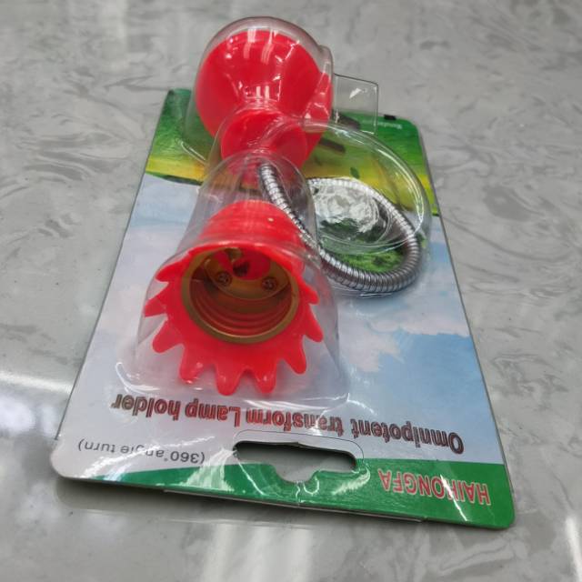 E27家用螺口灯泡配套万向灯座插头细节图