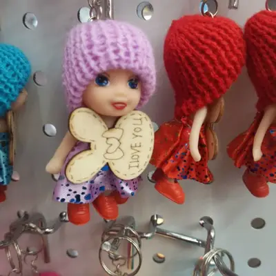Doll Keychain Cute Girl Bag Hanging Accessories Children's Schoolbag Doll Small Pendant
