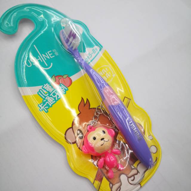 Children's Cartoon Toothbrush Cartoon Monkey Toothbrush 3D Stereoscopic Children's Baby Tooth Guard Decidatory Tooth Toothbrush 2-4 Years Old Specification drawing