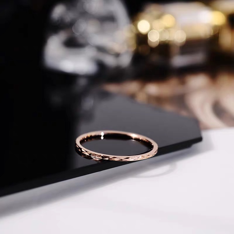 韩版小清新多切面细指环戒指时尚个性高端百搭首饰饰品