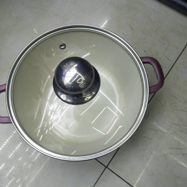 Stainless steel small soup pot, stewing pot, thickened household small cooking pot, steaming porridge, noodles and milk pot, gas induction cooker pot, non-stick pot Specification image