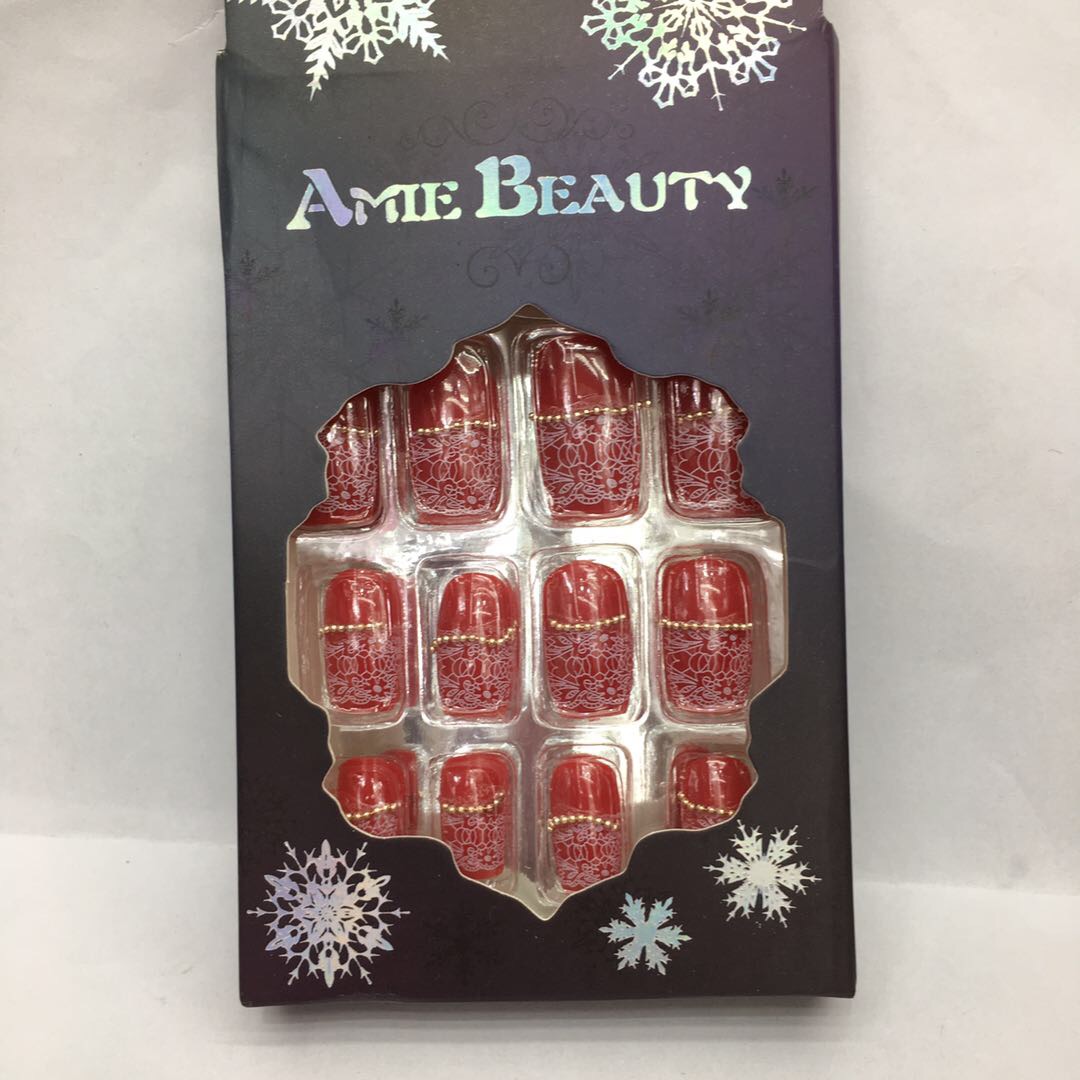 Glitter pearlescent effect, no need for cutting, color options available, disposable false nails