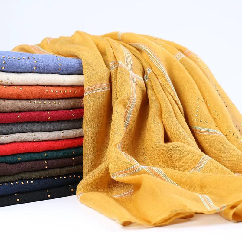 Spring And Autumn Ladies All Wear Fashion Hot Diamond Striped Polyester Scarf Shawl full figure