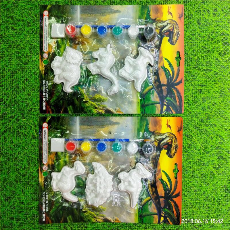 儿童手工diy白模填色石膏涂鸦上色白坯模具彩绘产品图