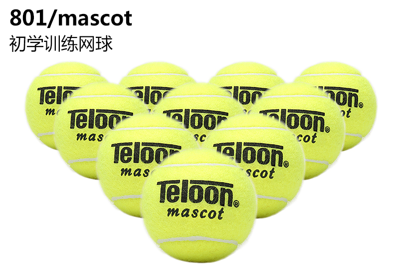 Teloon天龙网球训练球801mascot初学比赛网球袋装耐磨产品图