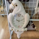 座钟钟表挂钟时间挂件家居客厅计时工具摆件创意鹦鹉设计