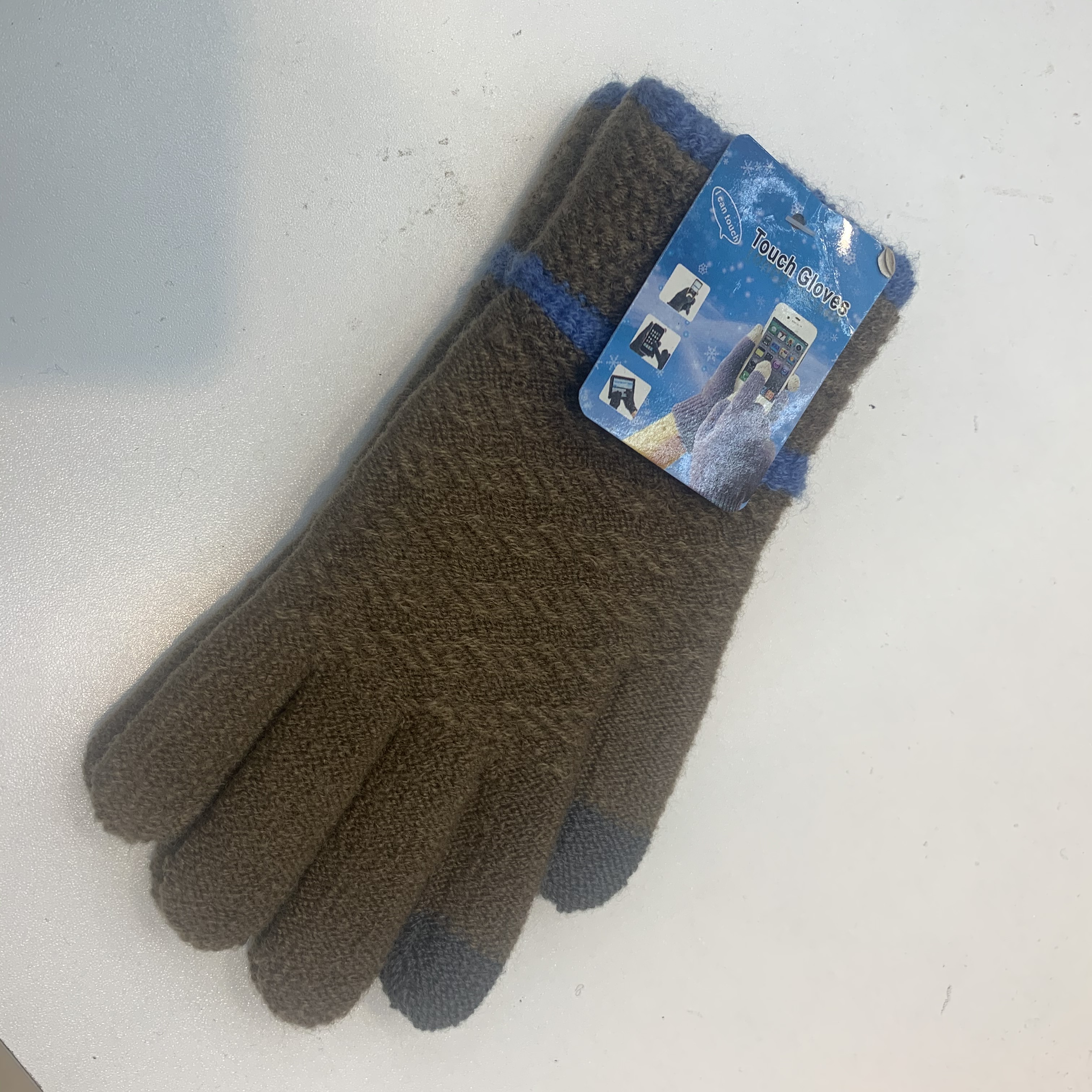 Autumn and winter faux cashmere thread knitted cold-proof and warm thin student touch screen gloves