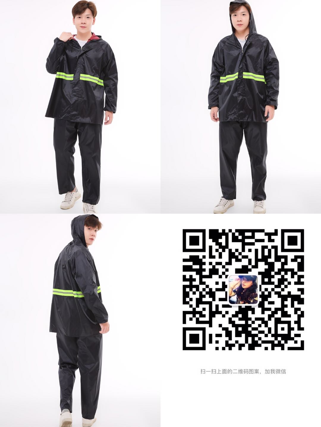 Men's suit raincoat, Oxford cloth raincoat, disassembled raincoat details Picture