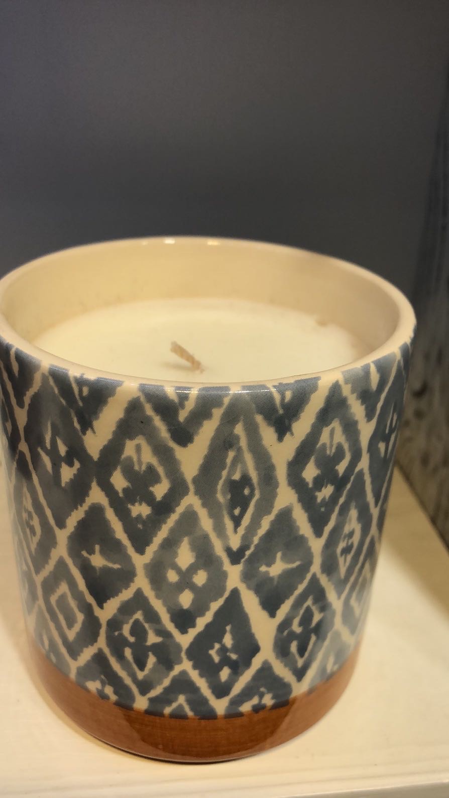 陶瓷棱形图案杯子工艺品蜡烛家居装饰道具礼品