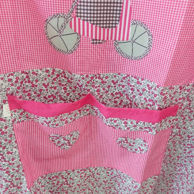 Apron Household Kitchen Staff Cotton Overalls Women And Men Waterproof And Oil-Proof Waist Specification drawing