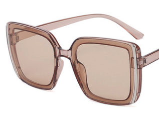 The new European and American fashionable square-framed sunglasses are trendy and popular street style sunglasses for ladies details Picture