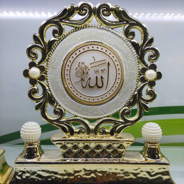 电镀陶瓷雕花摆件圆形金色文字客厅装饰摆件创意玄关柜摆件工艺品细节图