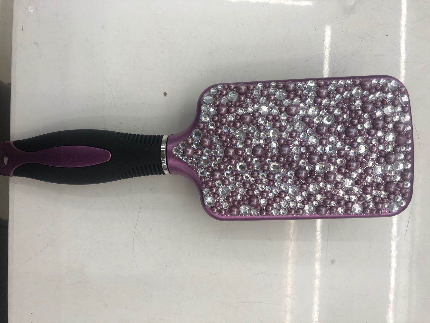 Purple Scalp Massage Comb Head Smoothing Hair Comb Air Bag Curling Comb Anti-Static details Picture