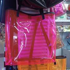 塑料粉色透明手提包箱包斜挎包韩版东大门