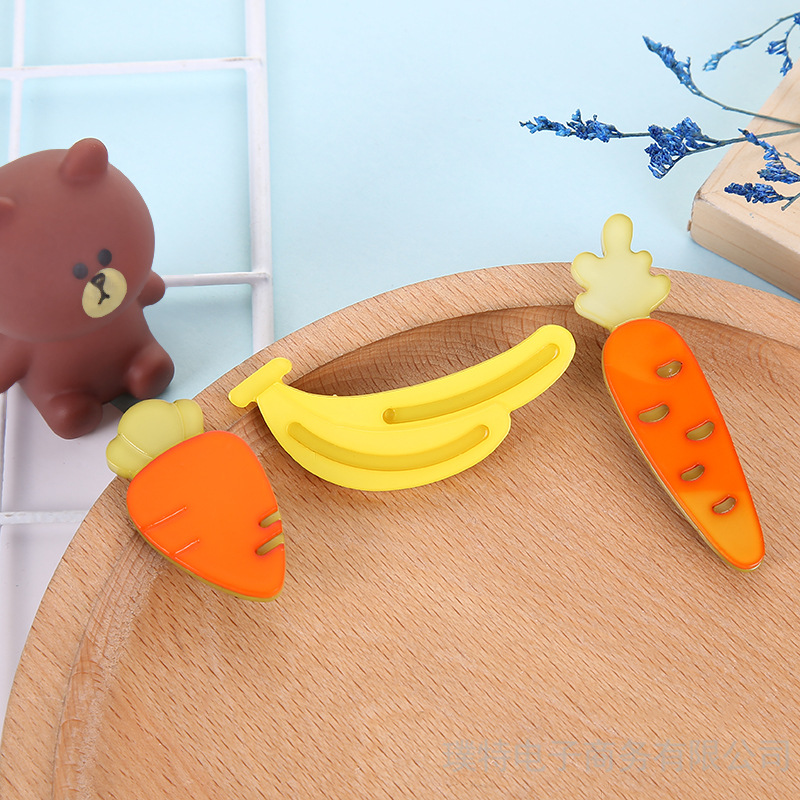 Korean Creative Fruit Shape Children's Hairpin Sweet Cute Watermelon Decorative Hairpin Girl Bangs Clip Customization Specification drawing