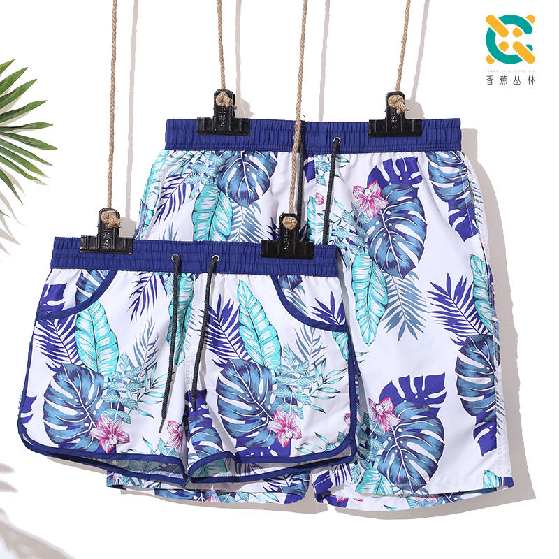 Banana leaf couple beach pants can be custom-made