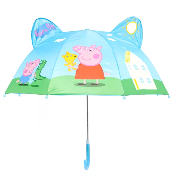 带耳朵可爱大童防水玩具儿童雨伞超轻折叠斗篷式头戴恐龙创意学生