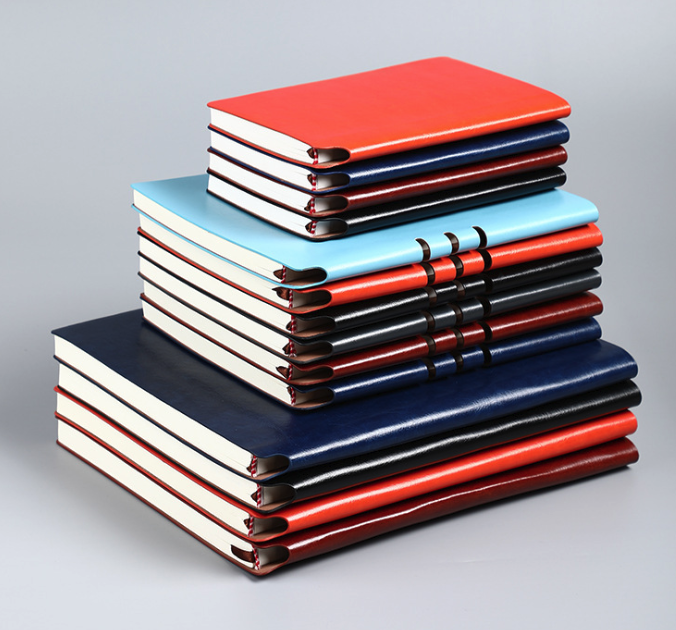 A5笔记本套装定做仿皮面记事本套装可插笔软面笔记本细节图