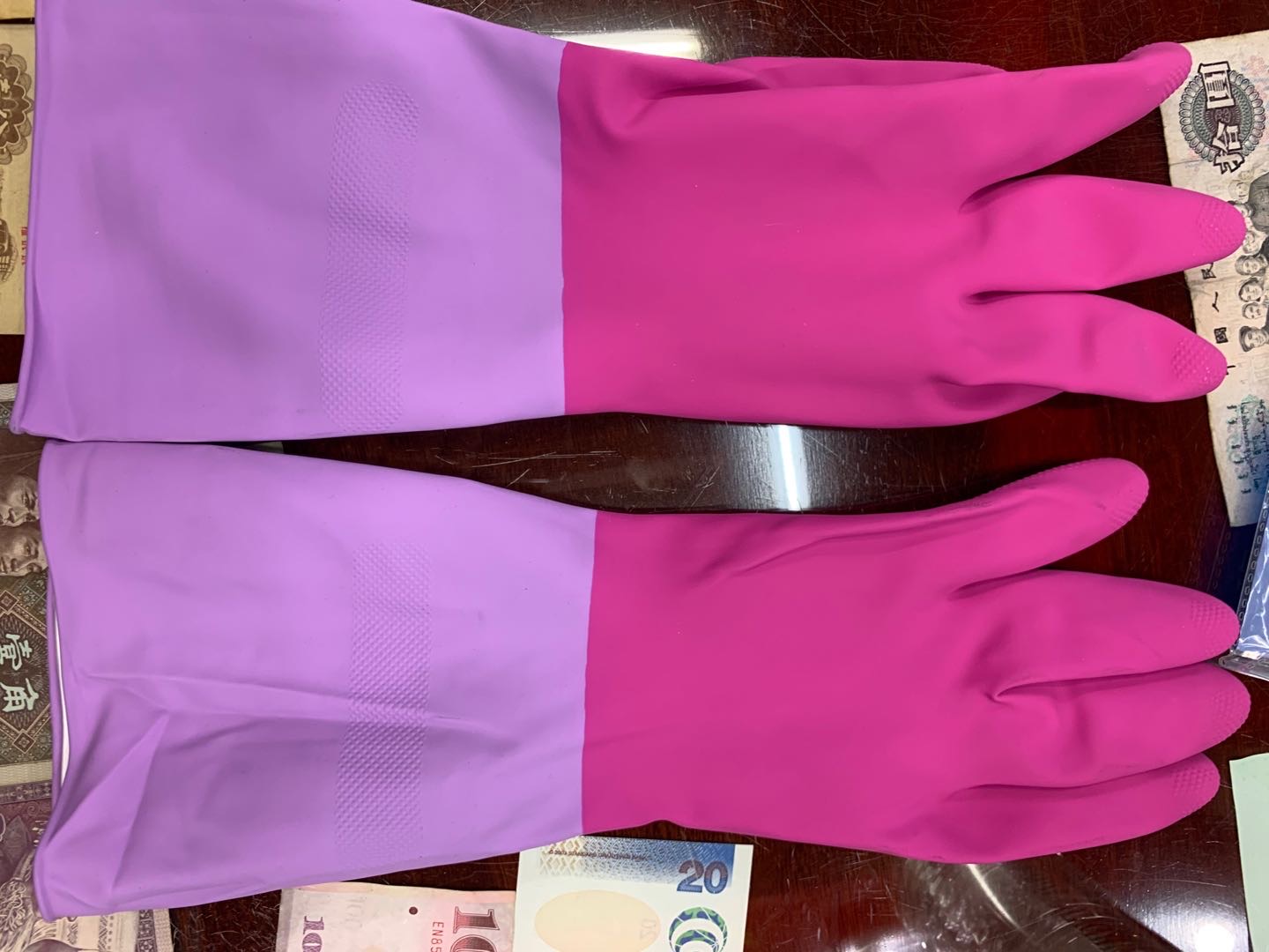 Labor protection gloves, wear-resistant labor rubber, warm impregnated rubber, waterproof, thickened rubber full belt rubber Specification image