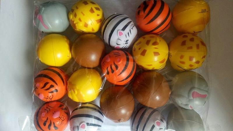 Pu Foam Decompression Ball Animal Head Shape Decompression Shot Toy Ball Specification drawing