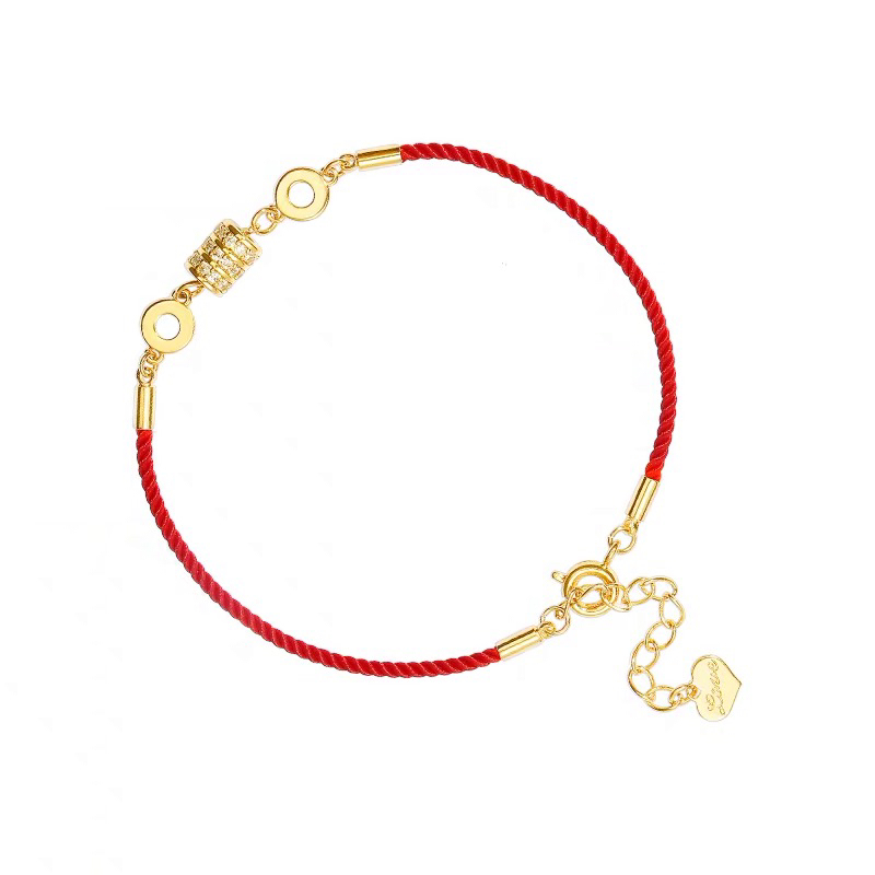 厂家直销红绳极简ins铜制手链精致链条首饰图