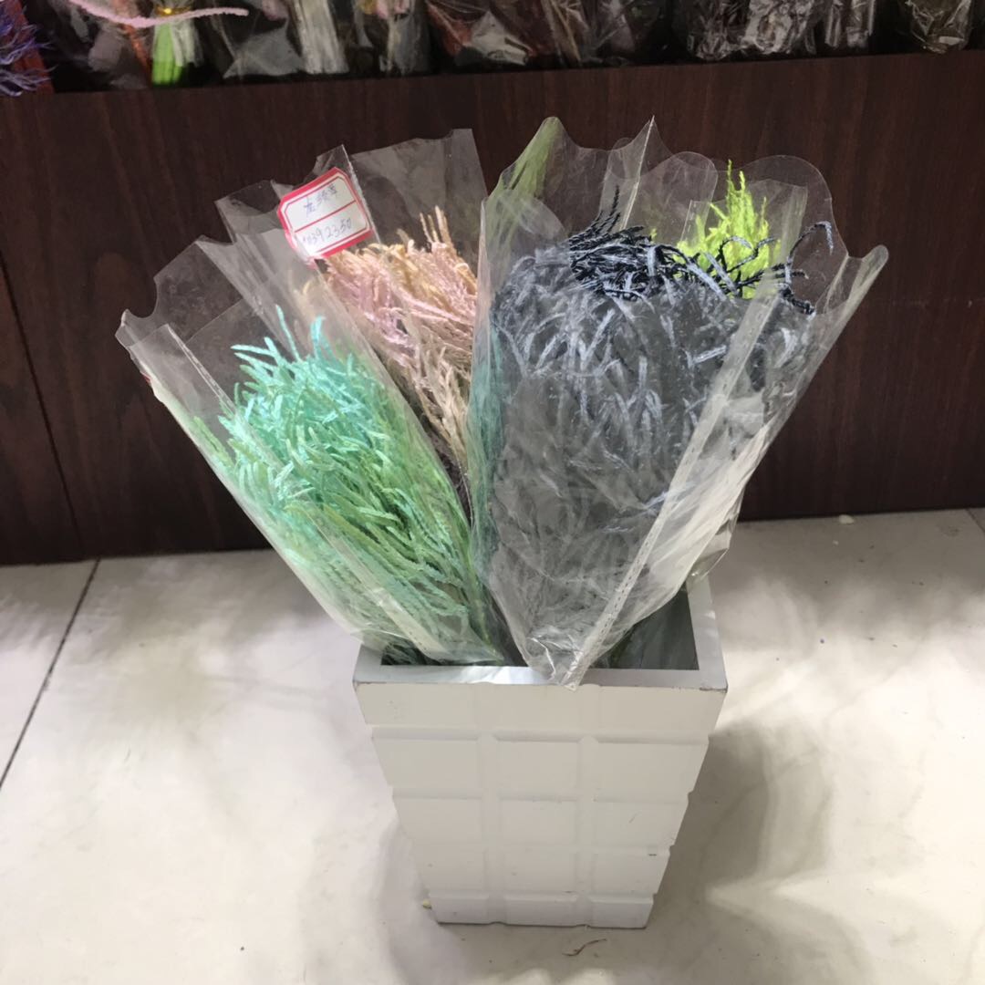 Simulated false flower green planting background wall vertical green decoration plant material plastic false grass short dragon grass thumbnail