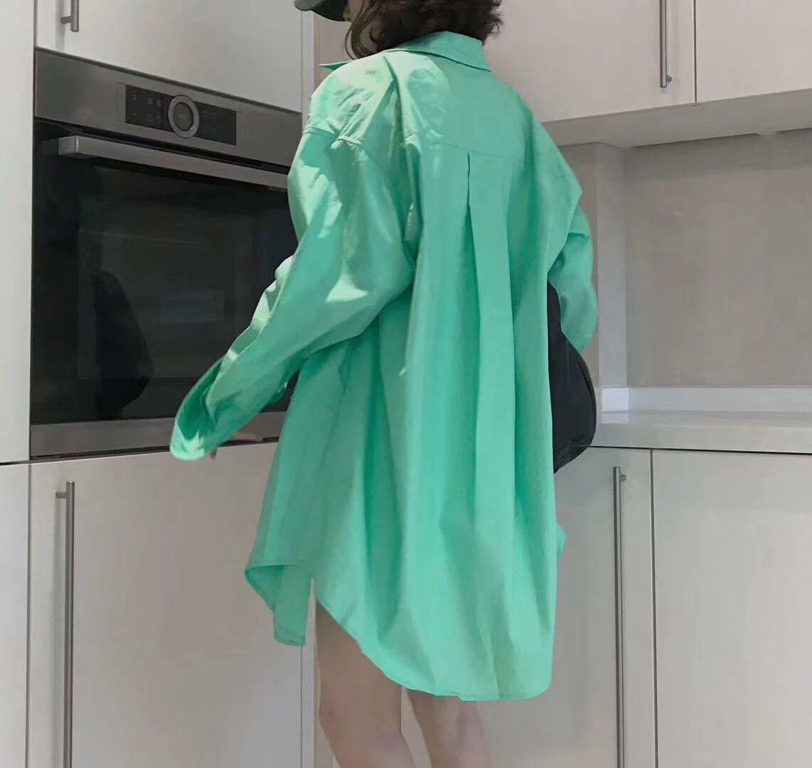 新款韩版设计感小众日系古着感少女衬衫女宽松长袖上衣潮细节图