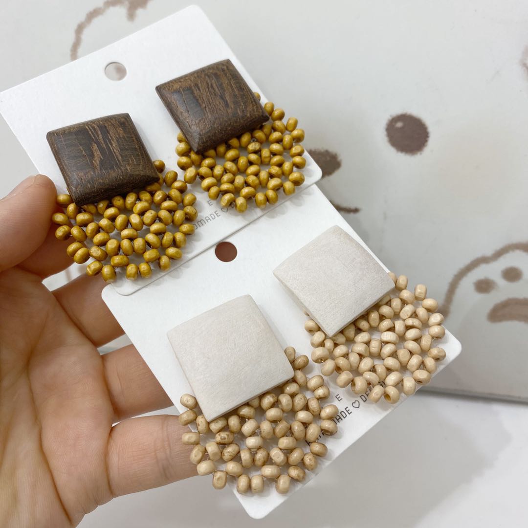 New stylish and versatile forest-themed long earrings and earrings, elegant and versatile, eco-friendly and anti-allergy earrings