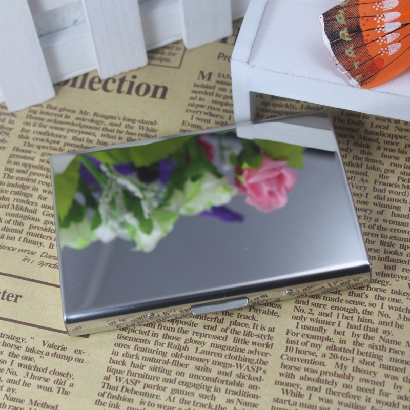 Bank Card Box Stainless Steel Card Bag Anti-Magnetic Card Box Laser Logo Anti-Theft Rfid Stainless Steel Credit Card Box details Picture