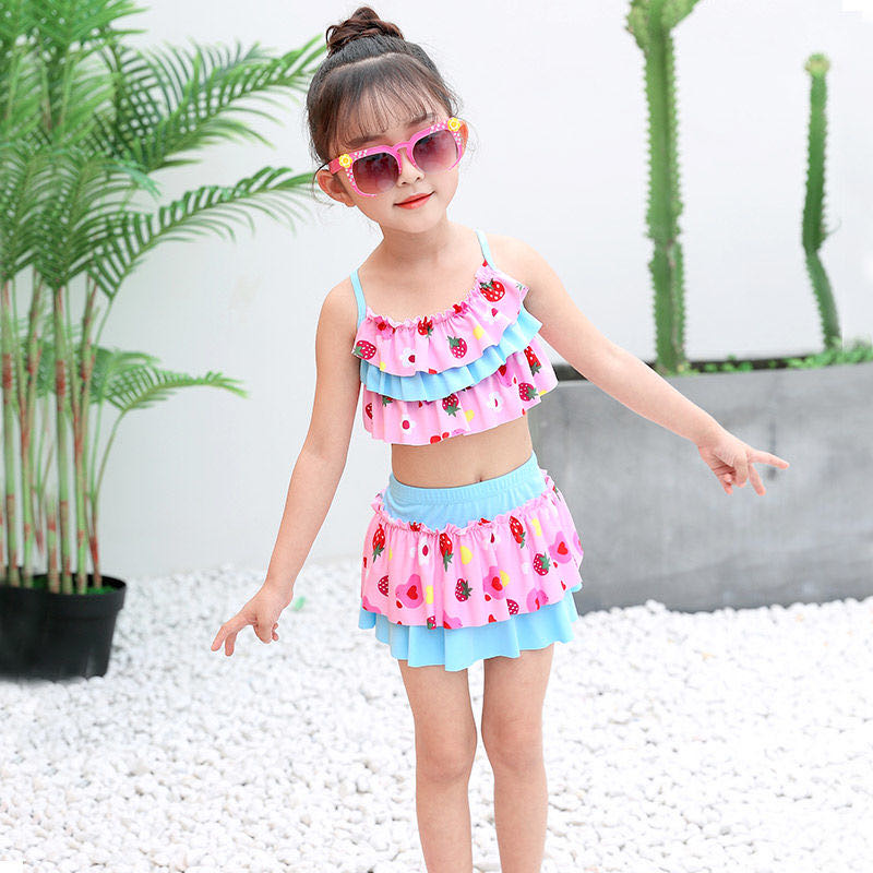 Swimsuit for children Korean version swimsuit for children skirt suit for little princess thumbnail