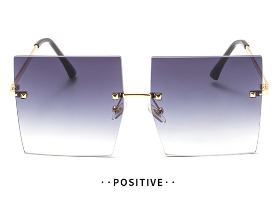 新品时尚墨镜大框方框太阳镜偏光镜韩版网红潮人高档彩色女士款无边框8626产品图