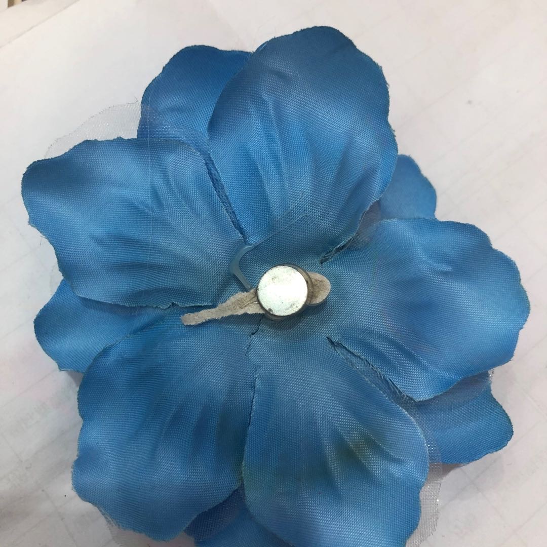 厂家直销蓝色日系手工写真宴会饰品新娘新郎胸花细节图