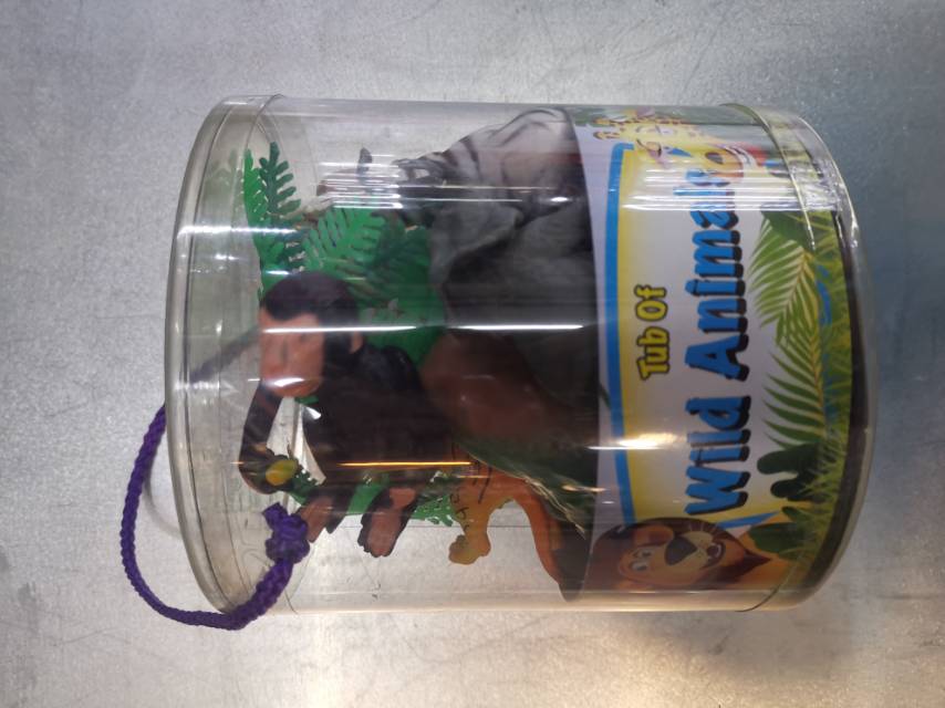 塑料桶装静态各种野生动物模型仿真玩具塑料材质室内摆设