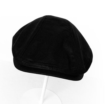 Black Versatile Beret Painter's Hat Casual Fresh Hat