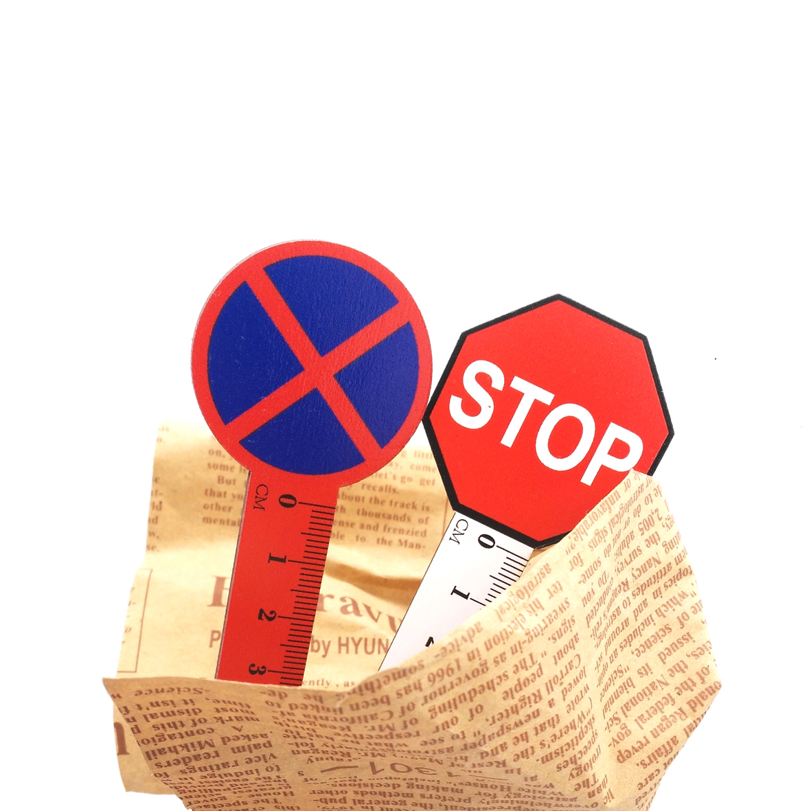 子曰 S-1338路标16CM(插装)木尺图