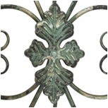 American country retro ironwork garden arch, European court style flower arch, climbing frame balcony flower shop decoration details Picture