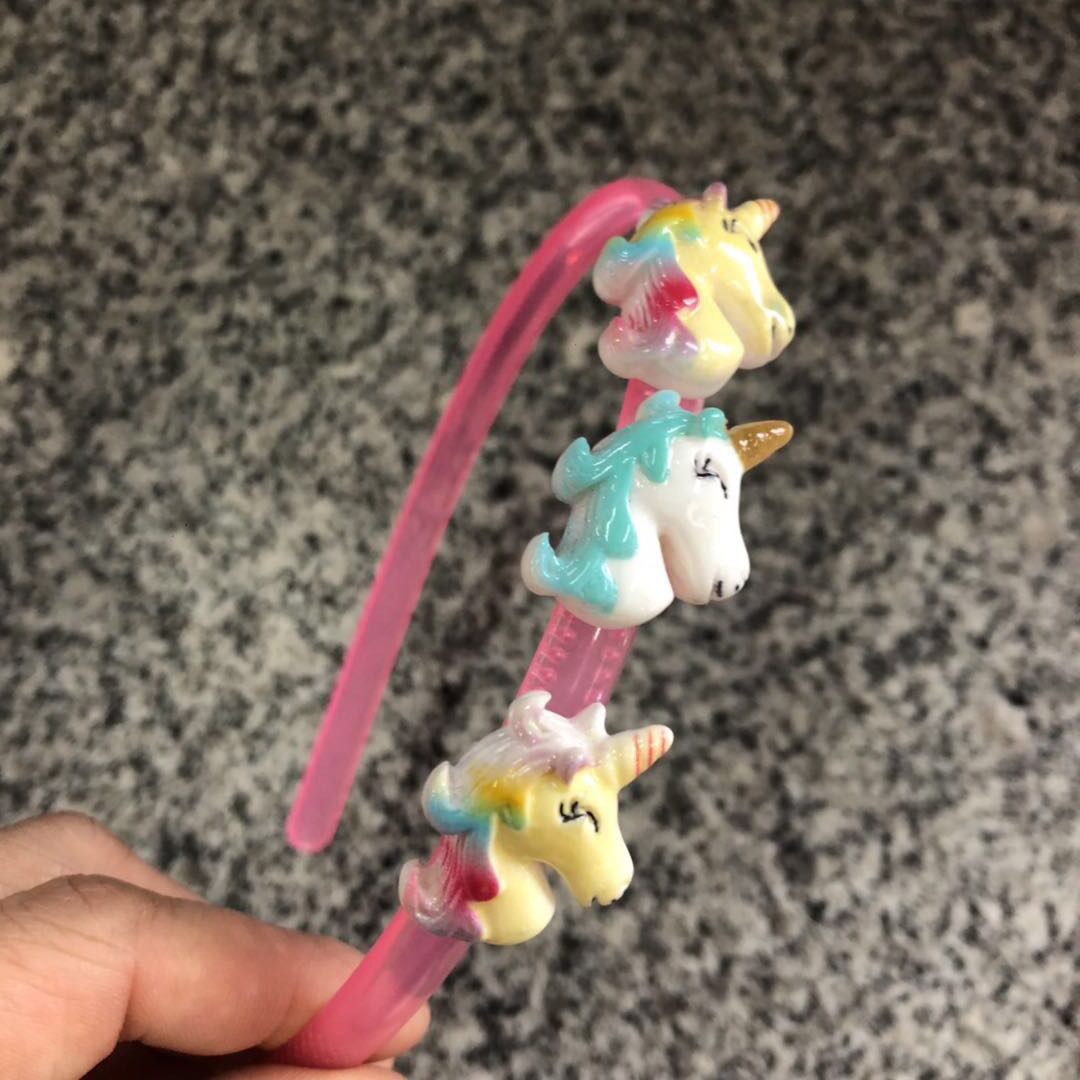 Korean Version Of Children's Headband Hairpin Headband Unicorn Pony Polly Girl Baby Headband Hairpin Cute Cartoon Princess Little Girl Learn Card
