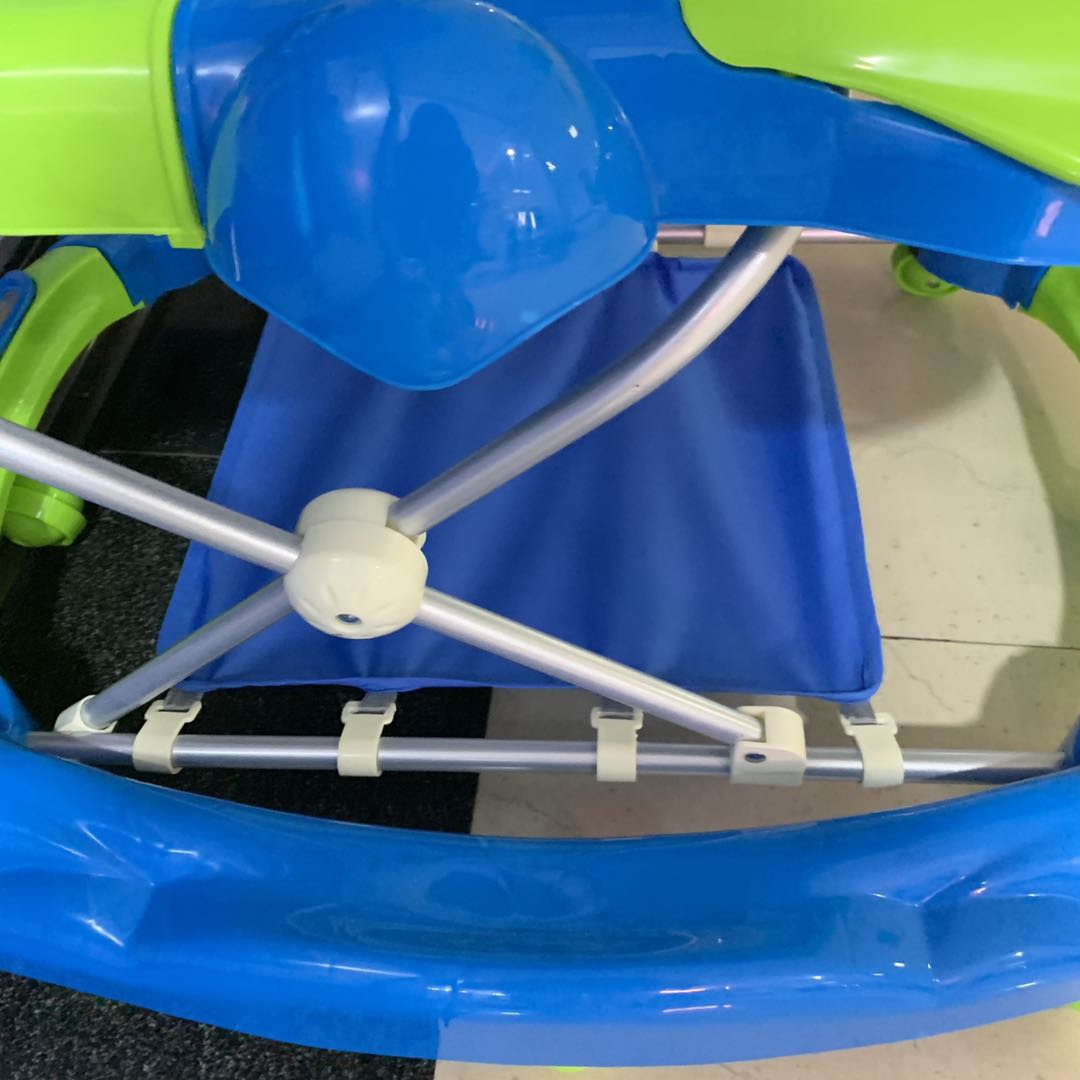 New cartoon children's anti-rollover baby walker with sunshade Specification image