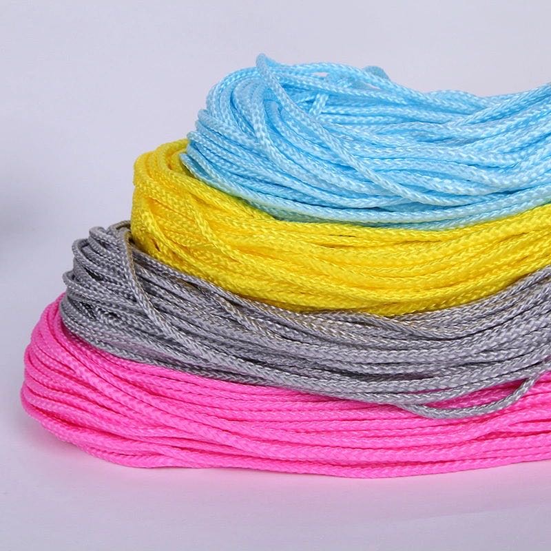 Eight-strand polypropylene woven PP rope used to secure a fishing boat during stormy weather