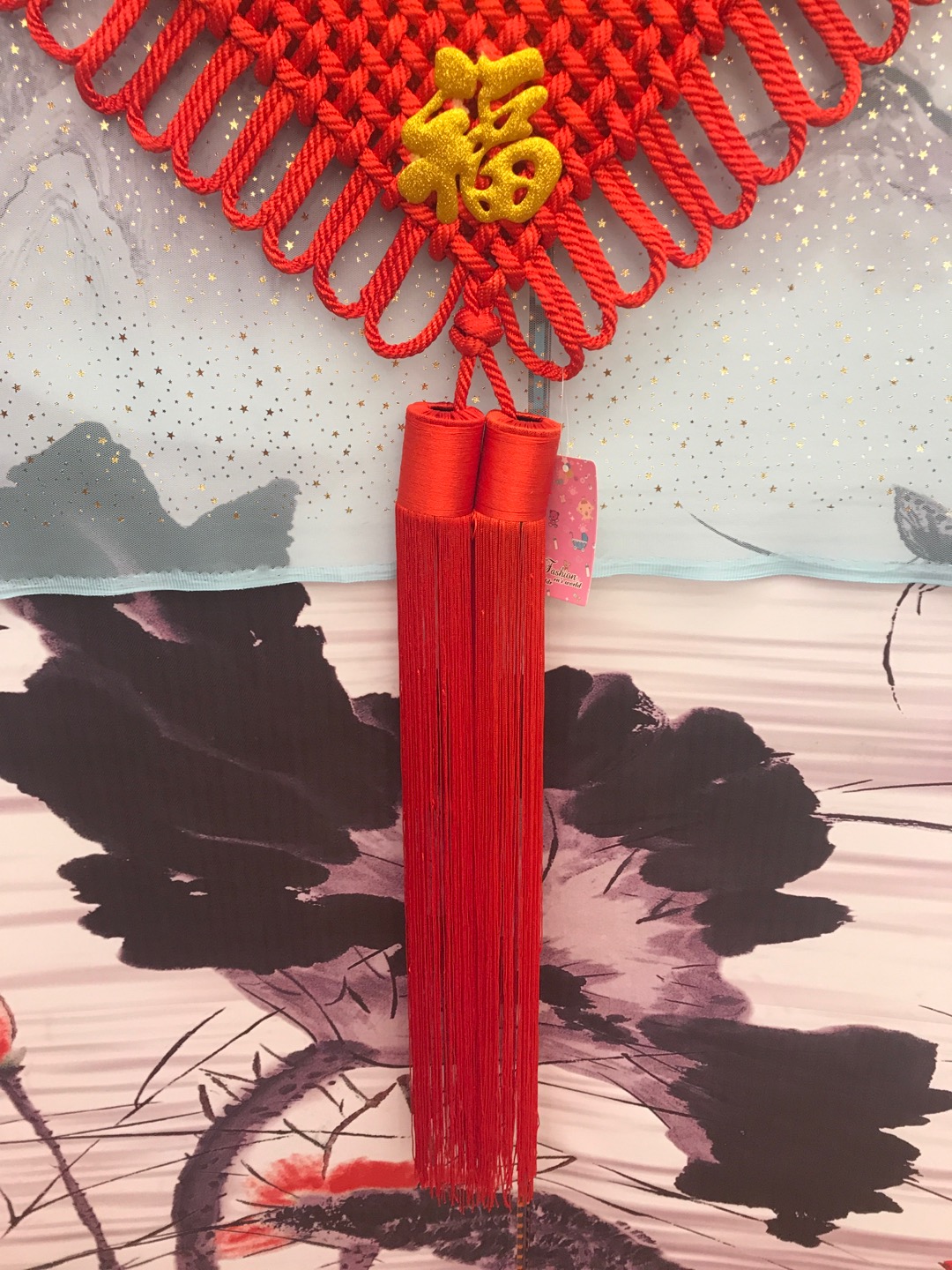 Flower thread Chinese Festival pure hand-woven gold powder Five Blessings Festive wedding and festival supplies for moving into a new home Specification image