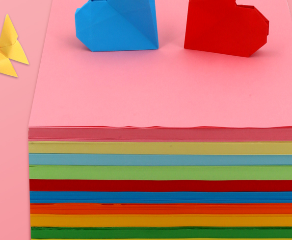 彩色Ａ4纸打印纸粉色儿童手工纸折纸正方形学生加厚混色彩纸大张纸3产品图