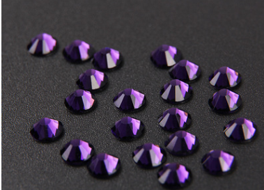 紫罗兰色SS10假双面钻玻璃烫钻美甲钻DIY钻