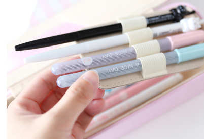 Korean Version Creative Simple Multi-Functional Pencil Case Female Middle And High School Students Canvas Large Capacity Specification drawing