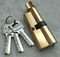 金色铝合金小70锁芯室内木门锁芯房门五金门锁配件锁具产品图
