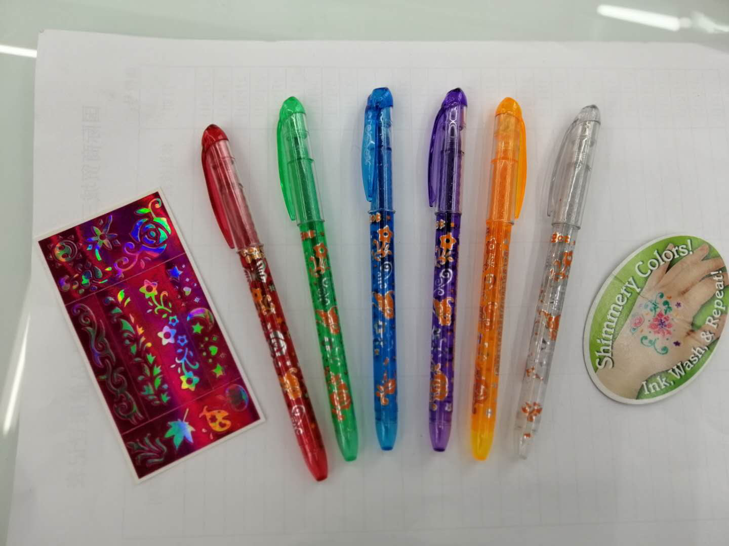 6 tattoo pens in a box set, long-lasting and sexy tattoos, student hand-drawn comics Specification drawing