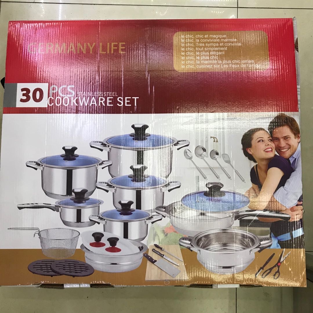 锅具套装组合304不锈钢厨具套装炊具厨房烹饪锅具