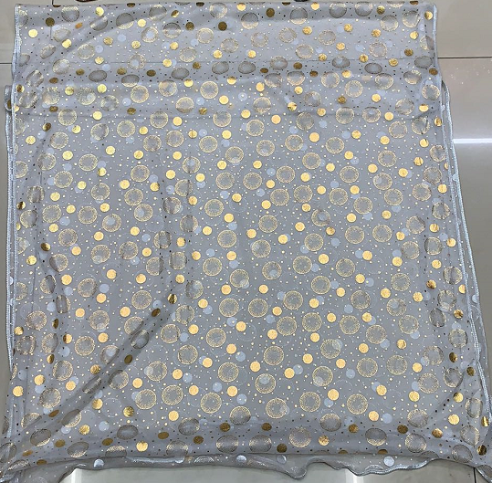 Women's Fashion Trend With Muslim Pattern 100% Polyester Edge Scarf Shawl details Picture