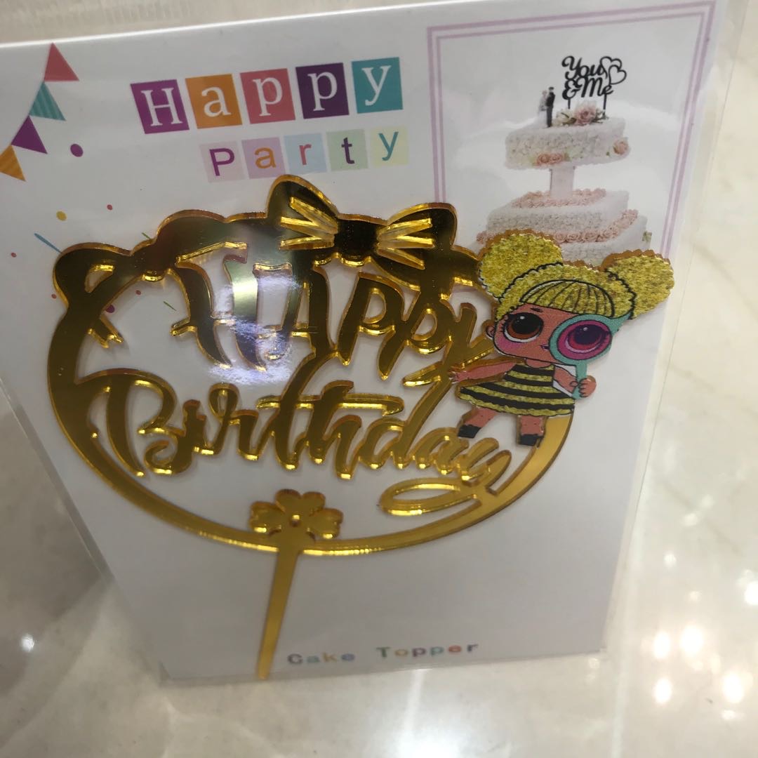 Factory direct sales batch production of daily gift acrylic cake inserts acrylic details Picture