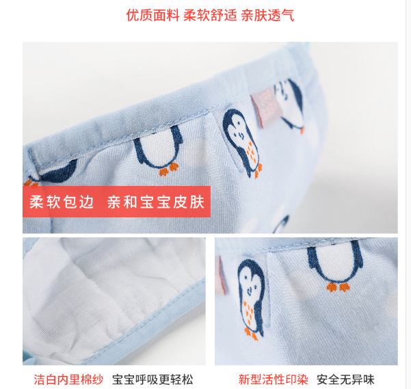 淡黄兔子水果植物卡通图案logo儿童婴儿口罩女童纯棉男童婴幼儿小孩专用秋冬防风宝宝【外贸专供】产品图