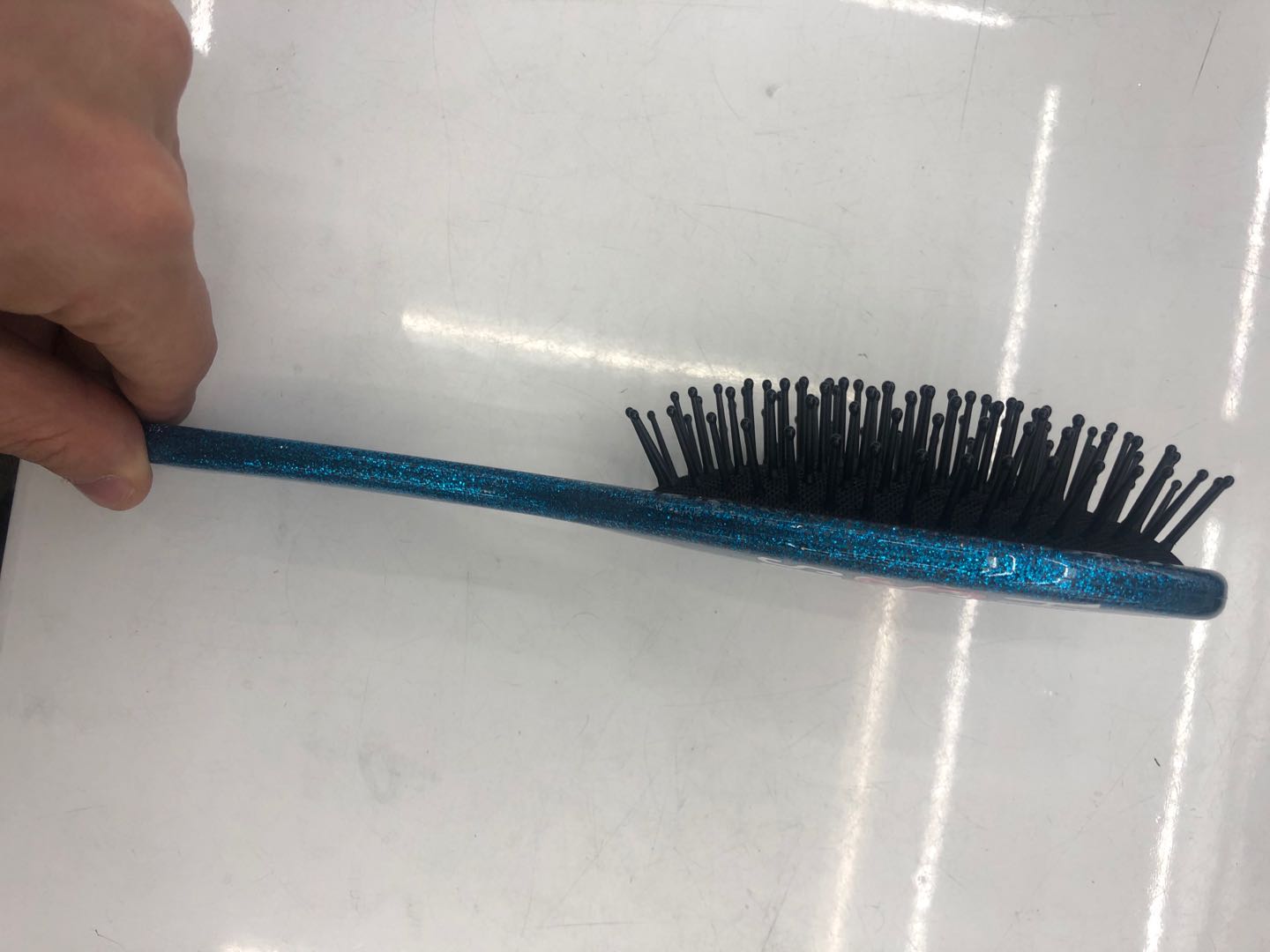 Blue Scalp Massage Comb Head Smoothing Hair Comb Air Bag Curling Comb Anti-Static Specification drawing